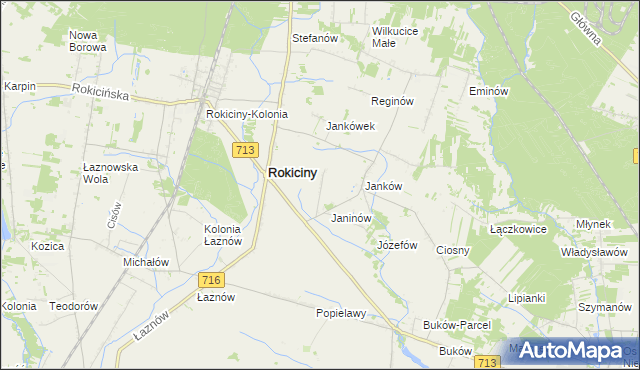mapa Łaznówek, Łaznówek na mapie Targeo