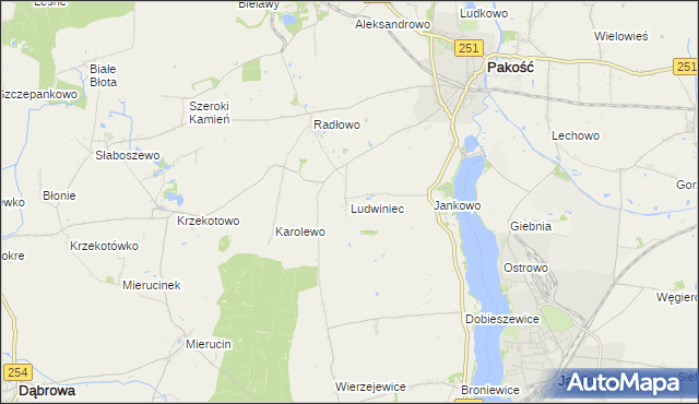 mapa Ludwiniec, Ludwiniec na mapie Targeo