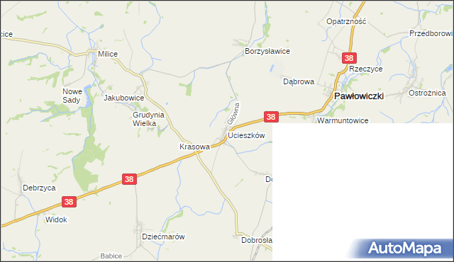 mapa Ucieszków, Ucieszków na mapie Targeo