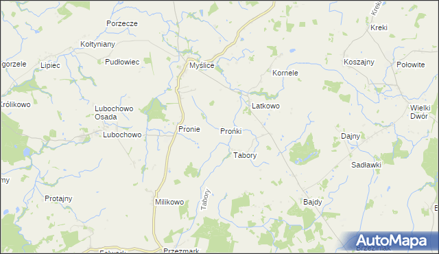 mapa Prońki, Prońki na mapie Targeo