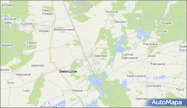 mapa Dąbrowa gmina Świerczów, Dąbrowa gmina Świerczów na mapie Targeo