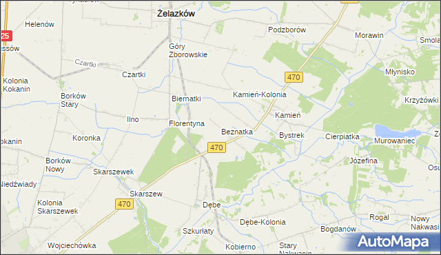 mapa Beznatka, Beznatka na mapie Targeo