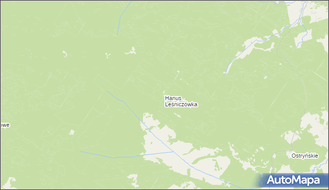 mapa Hanus Leśniczówka, Hanus Leśniczówka na mapie Targeo