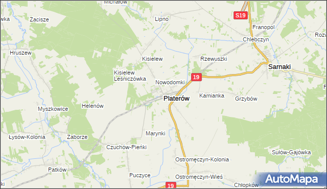 mapa Platerów, Platerów na mapie Targeo