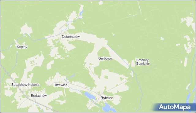 mapa Garbowo gmina Bytnica, Garbowo gmina Bytnica na mapie Targeo