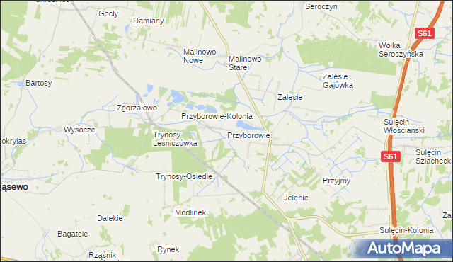 mapa Przyborowie, Przyborowie na mapie Targeo