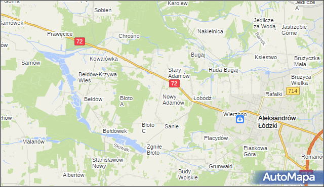 mapa Nowy Adamów, Nowy Adamów na mapie Targeo
