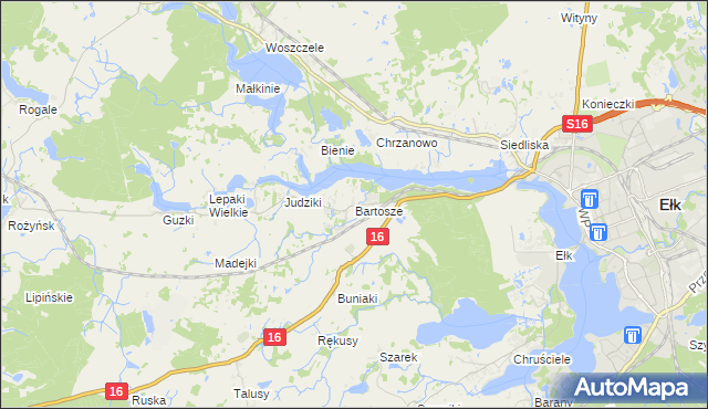 mapa Bartosze, Bartosze na mapie Targeo
