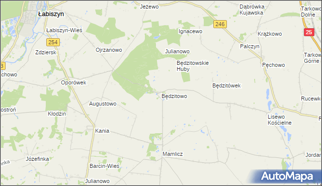 mapa Będzitowo, Będzitowo na mapie Targeo