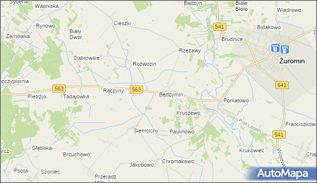 mapa Będzymin, Będzymin na mapie Targeo