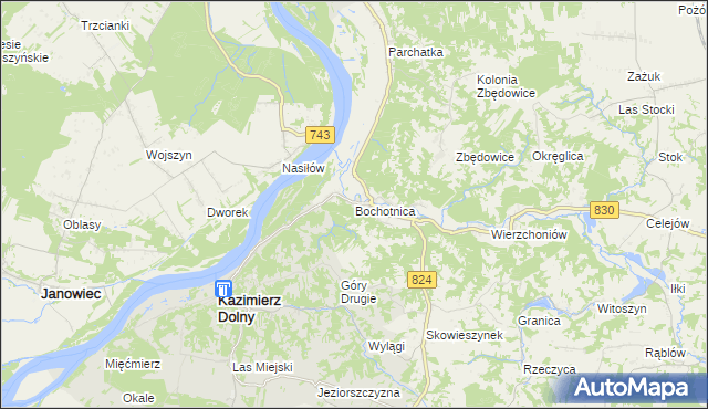 mapa Bochotnica, Bochotnica na mapie Targeo