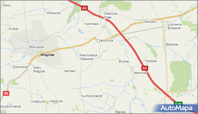 mapa Bryłówek, Bryłówek na mapie Targeo