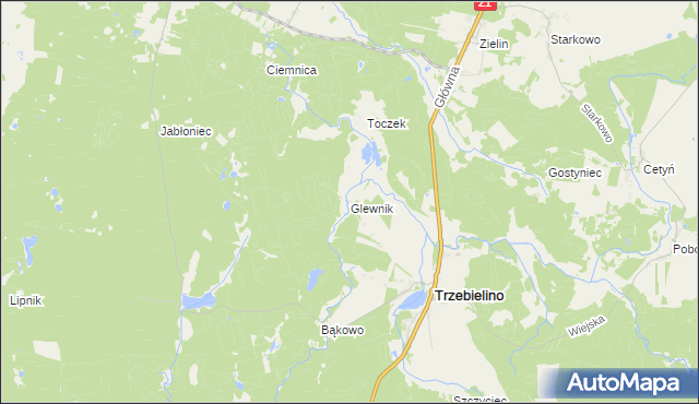 mapa Glewnik, Glewnik na mapie Targeo