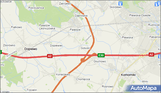 mapa Gołuski, Gołuski na mapie Targeo