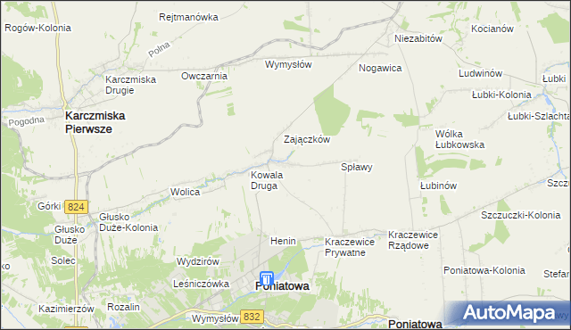 mapa Kowala Pierwsza, Kowala Pierwsza na mapie Targeo