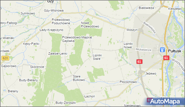 mapa Lipniki Stare, Lipniki Stare na mapie Targeo