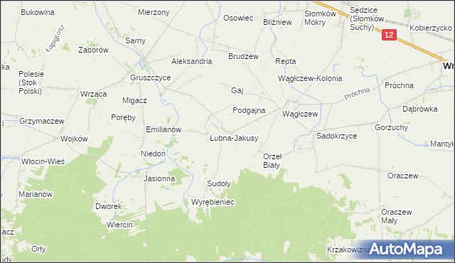 mapa Łubna-Jarosłaj, Łubna-Jarosłaj na mapie Targeo