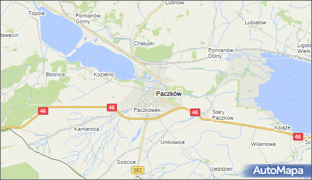 mapa Paczków powiat nyski, Paczków powiat nyski na mapie Targeo