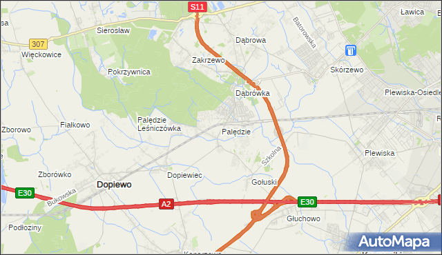 mapa Palędzie, Palędzie na mapie Targeo