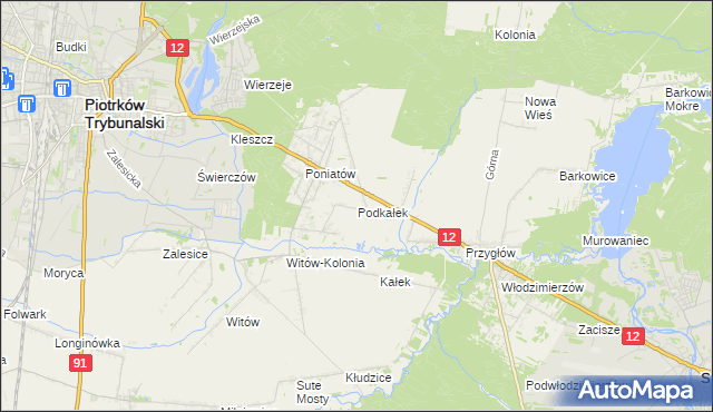 mapa Podkałek, Podkałek na mapie Targeo