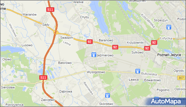 mapa Przeźmierowo, Przeźmierowo na mapie Targeo