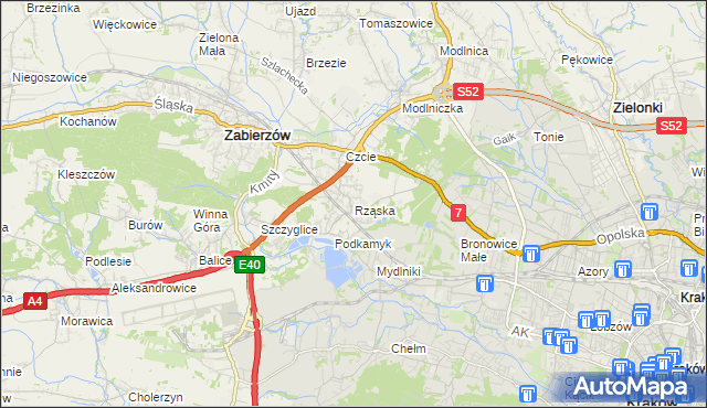 mapa Rząska, Rząska na mapie Targeo