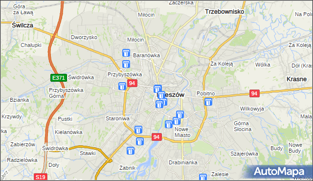 mapa Rzeszów, Rzeszów na mapie Targeo