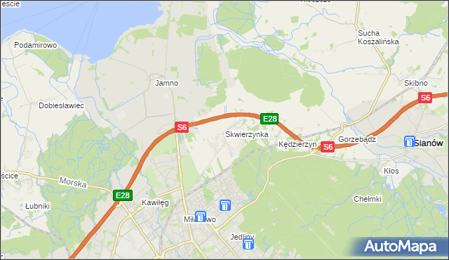 mapa Skwierzynka, Skwierzynka na mapie Targeo