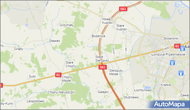 mapa Stare Sierzputy, Stare Sierzputy na mapie Targeo