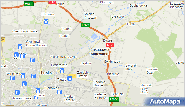mapa Wólka powiat lubelski, Wólka powiat lubelski na mapie Targeo