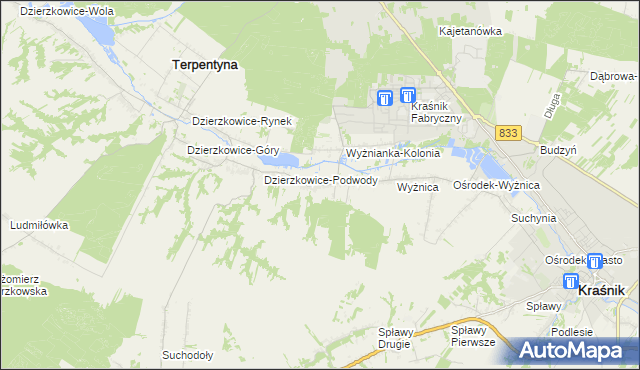 mapa Wyżnianka, Wyżnianka na mapie Targeo