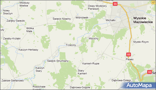 mapa Dąbrowa-Dzięciel, Dąbrowa-Dzięciel na mapie Targeo
