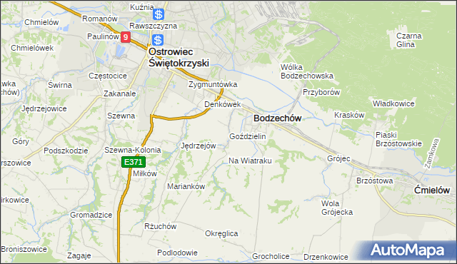 mapa Goździelin, Goździelin na mapie Targeo