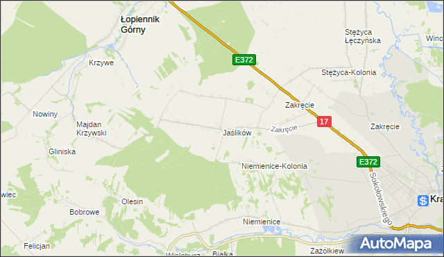 mapa Jaślików, Jaślików na mapie Targeo