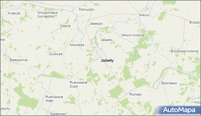 mapa Jaświły, Jaświły na mapie Targeo