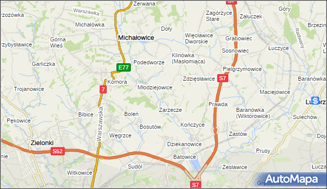mapa Książniczki, Książniczki na mapie Targeo