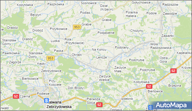 mapa Leńcze, Leńcze na mapie Targeo