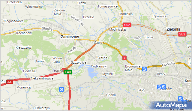 mapa Rząska, Rząska na mapie Targeo