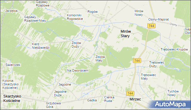 mapa Zbijów Mały, Zbijów Mały na mapie Targeo