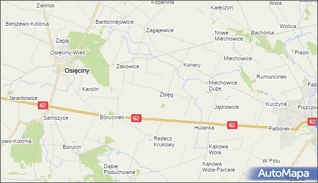 mapa Zblęg, Zblęg na mapie Targeo