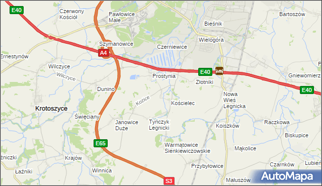 mapa Babin gmina Krotoszyce, Babin gmina Krotoszyce na mapie Targeo