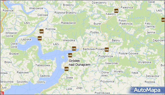 mapa Bartkowa-Posadowa, Bartkowa-Posadowa na mapie Targeo