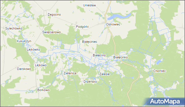 mapa Białęcino, Białęcino na mapie Targeo