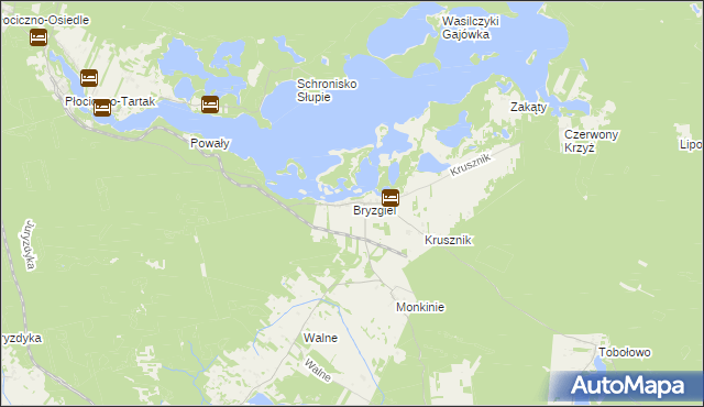 mapa Bryzgiel, Bryzgiel na mapie Targeo