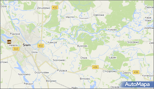 mapa Bystrzek, Bystrzek na mapie Targeo