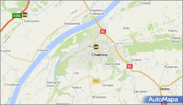 mapa Chełmno, Chełmno na mapie Targeo