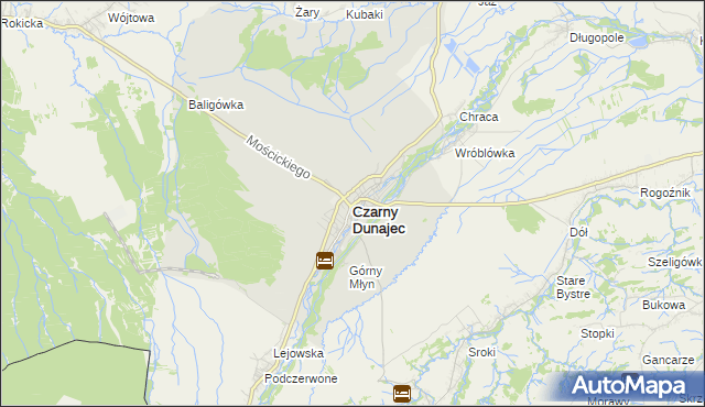 mapa Czarny Dunajec, Czarny Dunajec na mapie Targeo