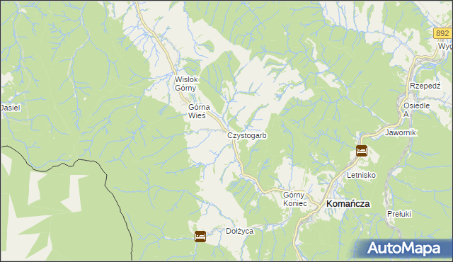 mapa Czystogarb, Czystogarb na mapie Targeo