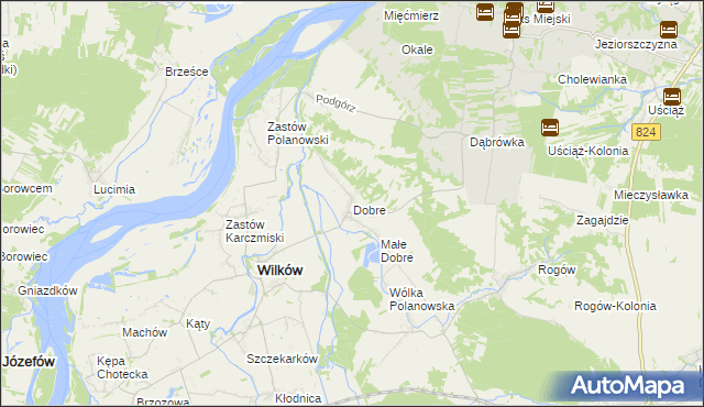 mapa Dobre gmina Wilków, Dobre gmina Wilków na mapie Targeo