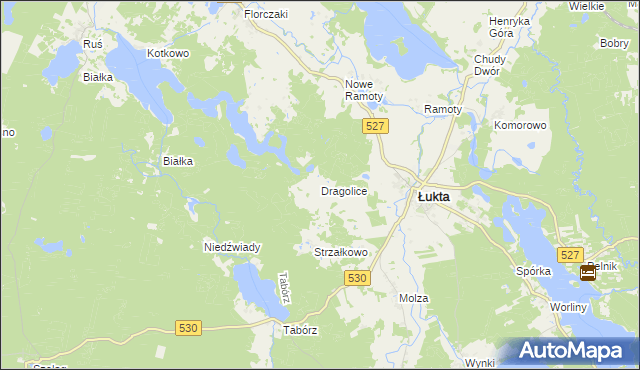 mapa Dragolice, Dragolice na mapie Targeo